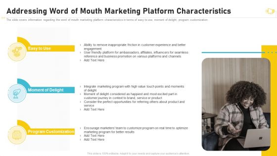 Buzz Marketing Strategies For Brand Promotion Addressing Word Of Mouth Marketing Platform Designs PDF