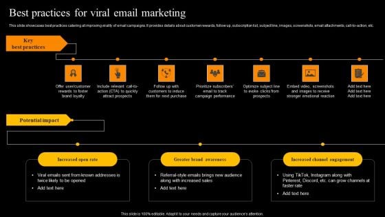 Buzz Marketing Strategies To Expand Campaign Reach Best Practices For Viral Email Marketing Designs PDF