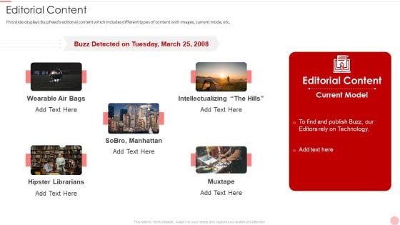 Buzzfeed Capital Raising Elevator Pitch Deck Editorial Content Information PDF Buzzfeed Capital Raising Elevator Pitch Deck Editorial Content Information PDF