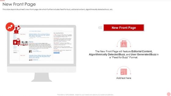 Buzzfeed Capital Raising Elevator Pitch Deck New Front Page Brochure PDF