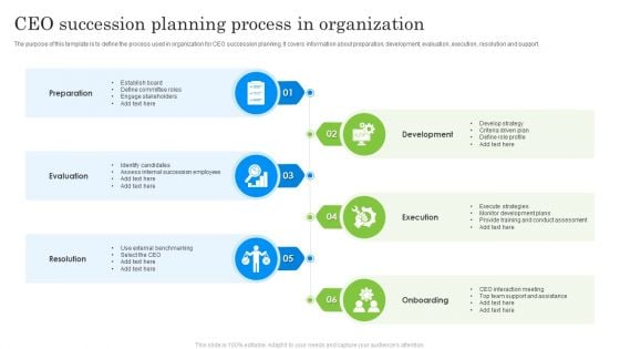 CEO Succession Planning Process In Organization Ppt Portfolio Shapes PDF