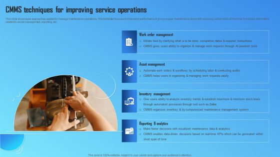 CMMS Techniques For Improving Service Operations Graphics PDF