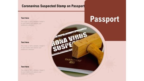 COVID 19 Pandemic Disease Coronavirus Suspected Stamp On Passport Elements PDF
