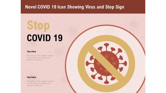 COVID 19 Pandemic Disease Novel Covid 19 Icon Showing Virus And Stop Sign Background PDF