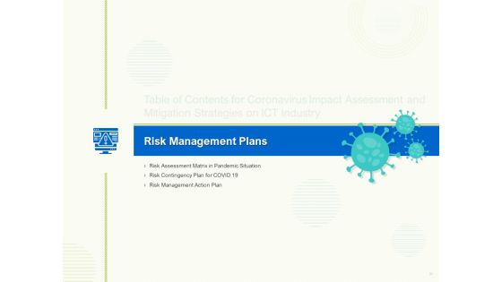COVID 19 Risk Analysis And Mitigation Policies For Information And Communications Technology Sector Ppt Complete Deck With Slides