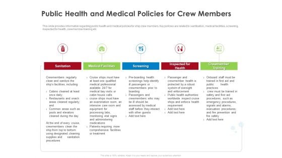 COVID 19 Risk Analysis Mitigation Policies Ocean Liner Sector Public Health And Medical Policies For Crew Members Structure PDF