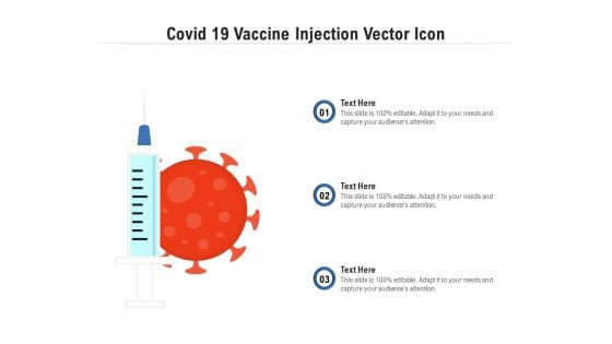 COVID 19 Vaccine Injection Vector Icon Ppt PowerPoint Presentation Outline Mockup PDF