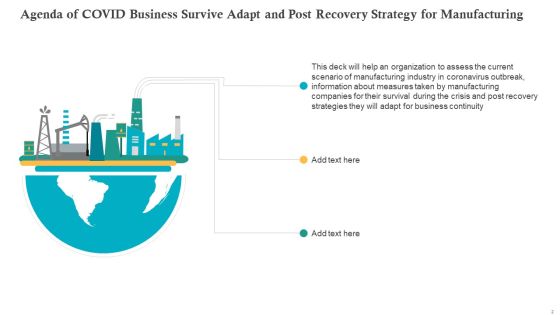 COVID Business Survive Adapt And Post Recovery Strategy For Manufacturing Ppt PowerPoint Presentation Complete Deck Slide02
