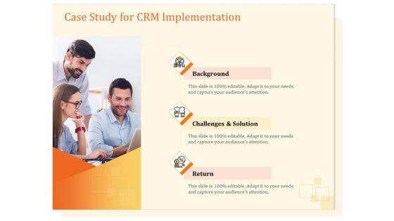 CRM Consulting Case Study For CRM Implementation Ppt Infographics Background Images PDF