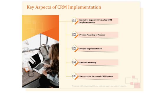 CRM Consulting Key Aspects Of CRM Implementation Ppt Show Templates PDF