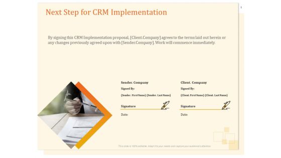 CRM Consulting Next Step For CRM Implementation Ppt Gallery Files PDF