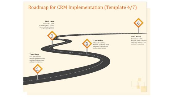CRM Consulting Roadmap For CRM Implementation Four Step Process Ppt Icon Designs Download PDF