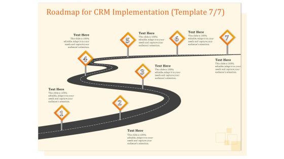 CRM Consulting Roadmap For CRM Implementation Seven Step Process Ppt Icon Introduction PDF