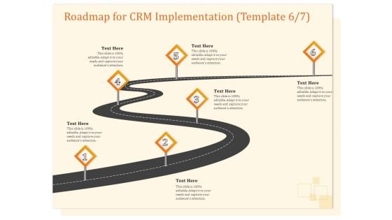 CRM Consulting Roadmap For CRM Implementation Six Step Process Ppt Professional Outline PDF