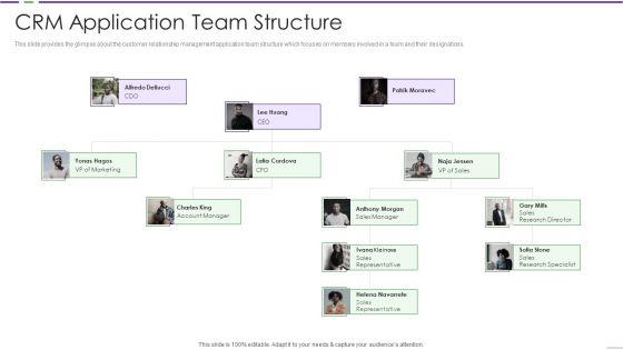 CRM Investor Fundraising Pitch Deck CRM Application Team Structure Clipart PDF