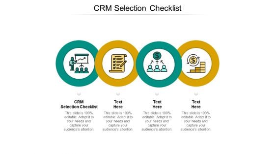 CRM Selection Checklist Ppt PowerPoint Presentation Icon Mockup Cpb Pdf