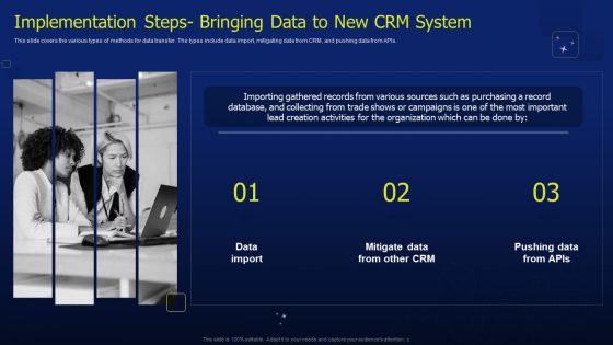 CRM Software Deployment Journey Implementation Steps Bringing Data To New Information PDF