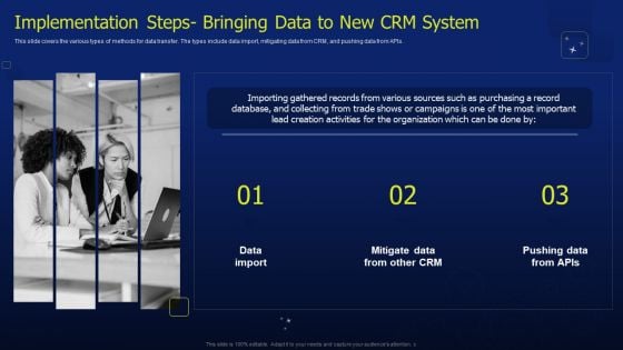 CRM Software Deployment Journey Implementation Steps Bringing Data To New Information PDF