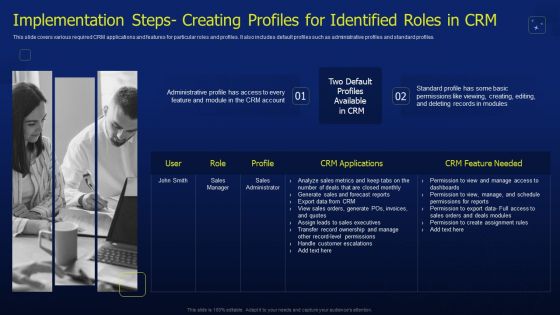 CRM Software Deployment Journey Implementation Steps Creating Profiles For Identified Graphics PDF