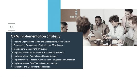 CRM Solutions Implementation Strategy Table Of Contents Slide Formats PDF