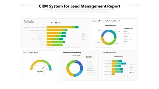 CRM System For Lead Management Report Ppt PowerPoint Presentation Portfolio Design Inspiration PDF