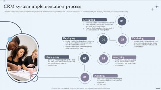 CRM System Implementation Stages CRM System Implementation Process Structure PDF
