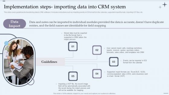 CRM System Implementation Stages Implementation Steps Importing Data Into CRM System Inspiration PDF