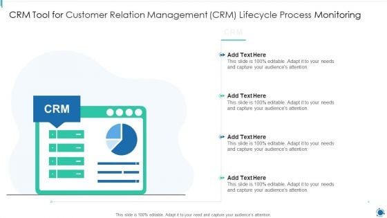 CRM Tool For Customer Relation Management CRM Lifecycle Process Monitoring Ideas PDF