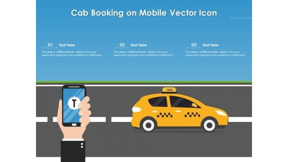 Cab Booking On Mobile Vector Icon Ppt PowerPoint Presentation File Outfit PDF