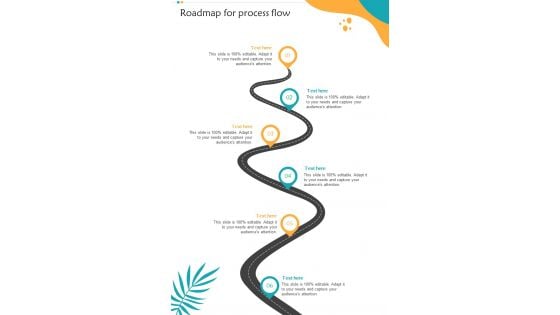 Cafe Franchise Proposal Roadmap For Process Flow One Pager Sample Example Document