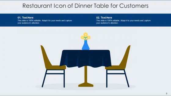 Cafeteria Icon Buffet Services Ppt PowerPoint Presentation Complete Deck With Slides
