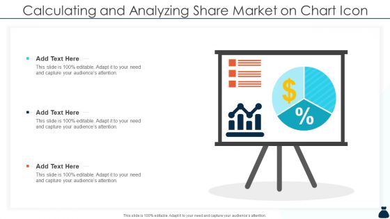 Calculating And Analyzing Share Market On Chart Icon Summary PDF