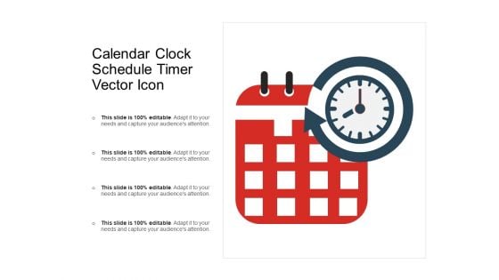 Calendar Clock Schedule Timer Vector Icon Ppt PowerPoint Presentation Icon Background Image PDF