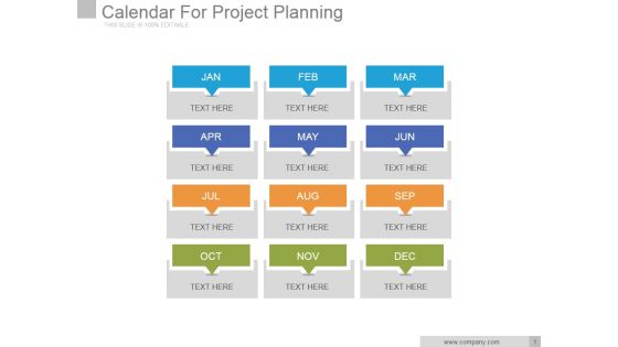 Calendar For Project Planning Ppt PowerPoint Presentation Gallery