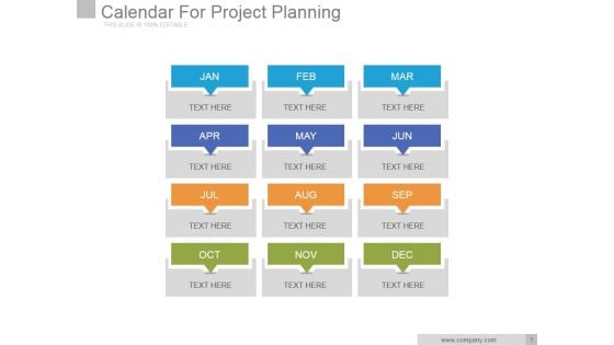 Calendar For Project Planning Ppt PowerPoint Presentation Gallery