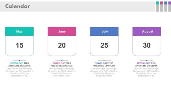 Calendar For Schedule And Planning Powerpoint Slides Calendar For Schedule And Planning Powerpoint Slides