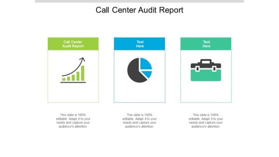 Call Center Audit Report Ppt PowerPoint Presentation Infographic Template Show Cpb Pdf