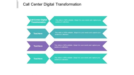 Call Center Digital Transformation Ppt PowerPoint Presentation Infographic Template Structure Cpb