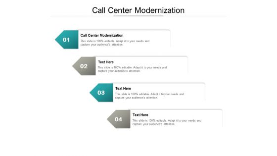 Call Center Modernization Ppt PowerPoint Presentation Show Summary Cpb Pdf