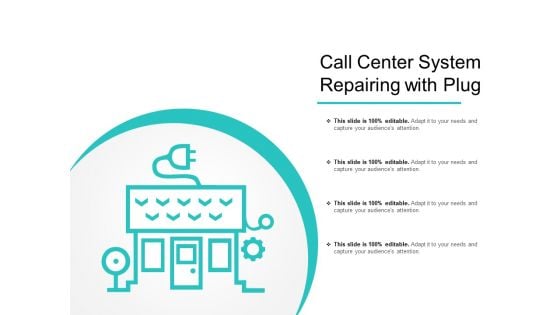 Call Center System Repairing With Plug Ppt PowerPoint Presentation File Objects PDF