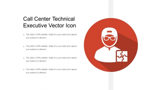 Call Center Technical Executive Vector Icon Ppt PowerPoint Presentation File Vector PDF