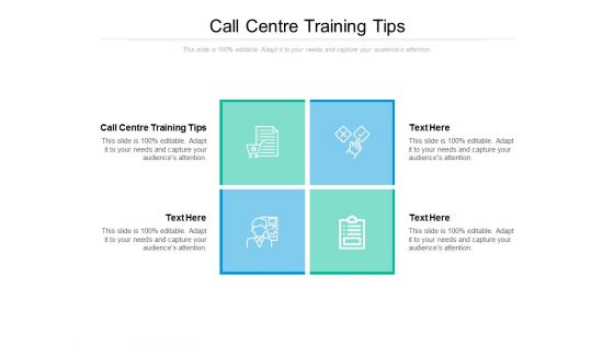 Call Centre Training Tips Ppt PowerPoint Presentation Portfolio Ideas Cpb