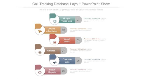 Call Tracking Database Layout Powerpoint Show