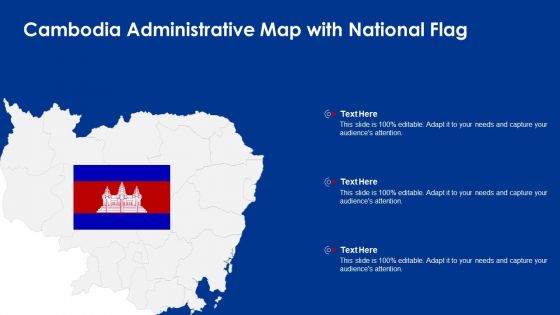 Cambodia Administrative Map With National Flag Elements PDF