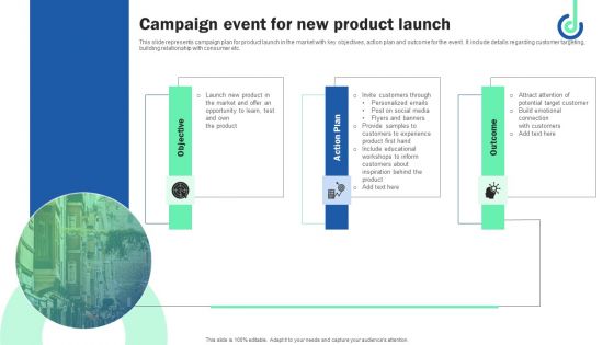 Campaign Event For New Product Launch Background PDF