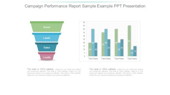 Campaign Performance Report Sample Example Ppt Presentation