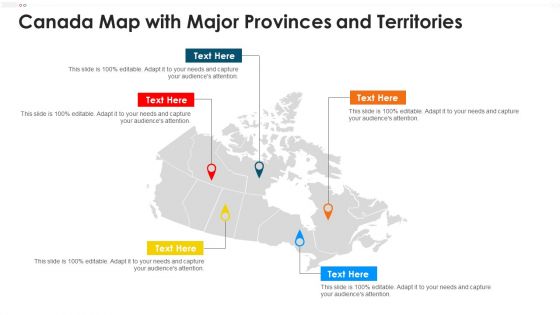 Canada Map With Major Provinces And Territories Formats PDF