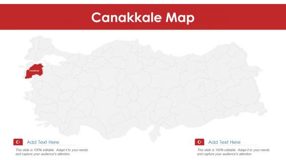 Canakkale Map PowerPoint Presentation PPT Template PDF
