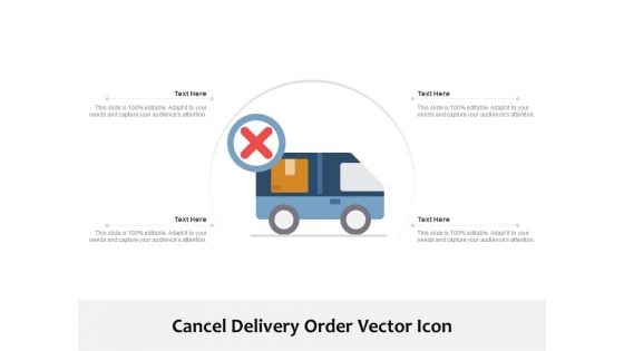 Cancel Delivery Order Vector Icon Ppt PowerPoint Presentation Portfolio Influencers PDF