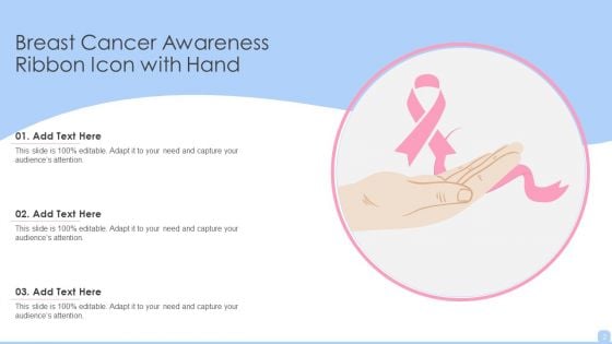 Cancer Awareness Ribbon Icon Ppt PowerPoint Presentation Complete With Slides